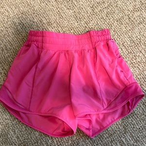 sonic pink hotty lululemon shorts